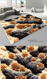 轻奢复古欧式花纹地垫地毯