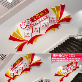 安全文明施工楼道文化墙