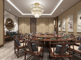 中式包间设计案例效果图