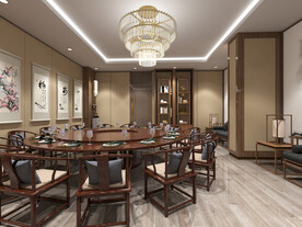 中式包间设计案例效果图