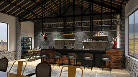 音乐餐厅服务台设计案例效果图