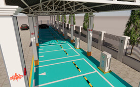 停车场停车位模型图