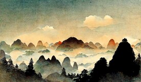 新中式禅意山水风景装饰画