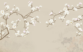 新中式花鸟画背景墙