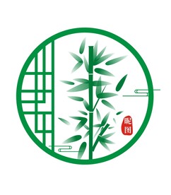 中国风古典窗格竹子边框