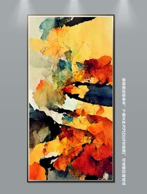 高级现代油画抽象肌理玄关装饰画