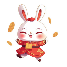 新年卡通兔子