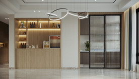 现代极简 轻奢餐厅 空场景