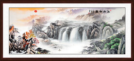 江山如画国画山水画