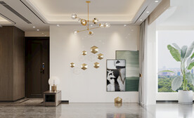 现代极简客厅背景墙