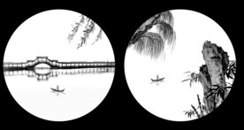 高清分层透明底平开门打印图