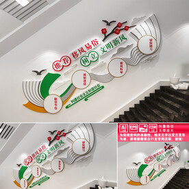 移风易俗楼道文化墙