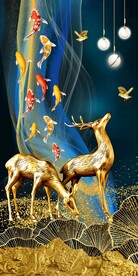 新中式麋鹿玄关