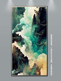 现代中国风水墨抽象艺术装饰画