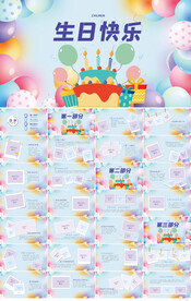 生日快乐生日派对纪念册PPT