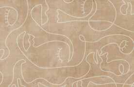 暖灰抽象线条图案地毯