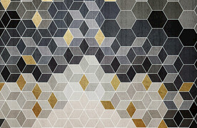 灰色几何色块地毯图案