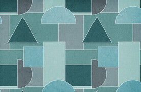 卡通几何色块地毯