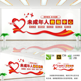 未成年人求助中心文化墙