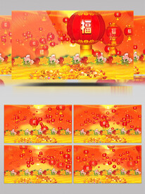 喜庆灯笼欢度元旦春节素材