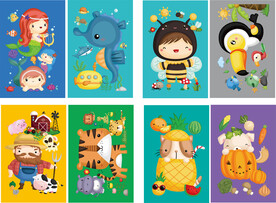 卡通人物和动物