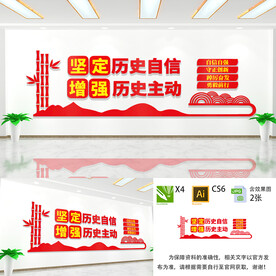 坚定历史自信文化墙