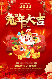 2023兔年活动海报