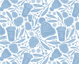 冬日素材四方连续图案