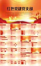 红色党支部党建党政动态ppt模
