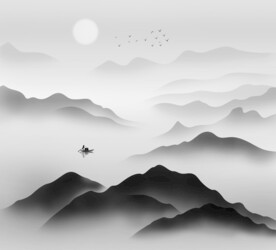 高清分层透明底推拉门打印图