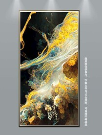 现代抽象玄关装饰画