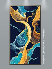 现代抽象玄关装饰画