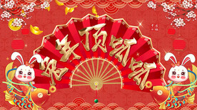 喜庆新年兔年顶呱呱片头pr模板