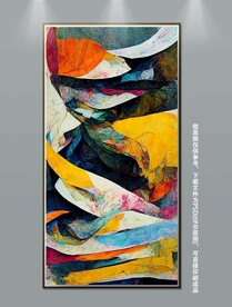 现代抽象立体玄关装饰画