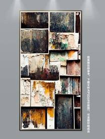 现代抽象立体玄关装饰画