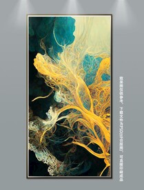 抽象艺术玄关装饰画