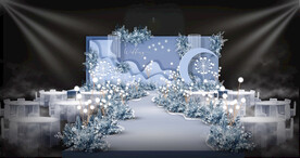 蓝色婚礼仪式区