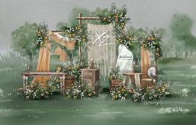 户外婚礼迎宾区