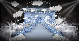 蓝色婚礼仪式区