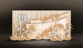 香槟色婚礼迎宾区