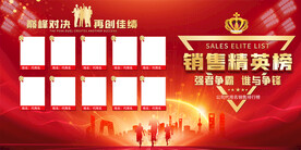 销售精英榜展板
