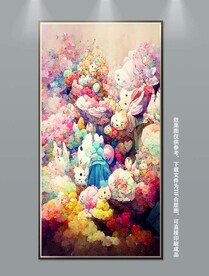 梦幻唯美玄关装饰画