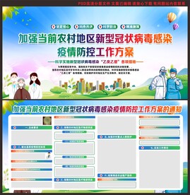农村地区疫情防控工作方案展板