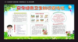 夏季健康卫生知识宣传栏