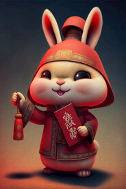 新年卡通兔子图片