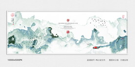 新中式抽象禅意肌理装饰画