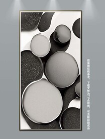 几何立体玄关装饰画