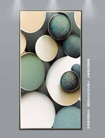 简约立体几何玄关装饰画