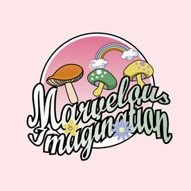 卡通蘑菇字母印花服装图案