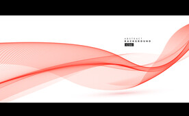 红色曲线线条背景